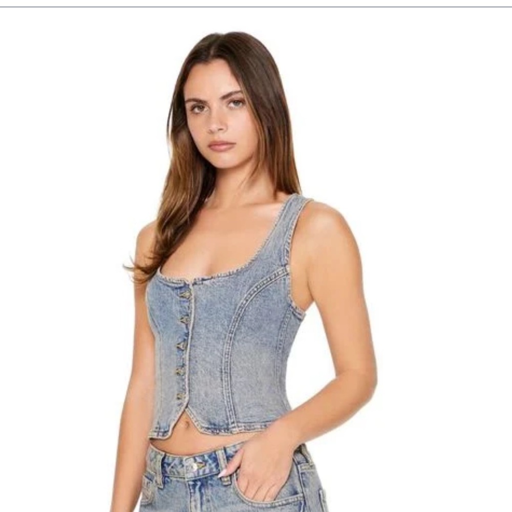 NWT denim vest